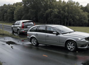 Accident în Weimar: Șoferiță de Volvo a adormit la volan și a ajuns în șanț