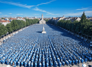 Record Mondial Stabilit în Franța: Peste 3000 de "Ștrumfi" au Invadat un Oraș