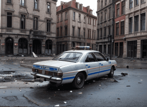 Bărbat arestat în Bremen după ce a distrus o mașină de poliție cu o bară de fier