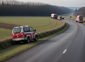 Accident grav pe B10 lângă Ulm: șoferiță de 24 de ani, rănită după ce mașina s-a răsturnat de mai multe ori