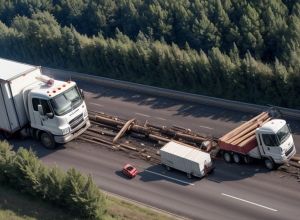 Accident grav în Germania: Furgonetă intrată pe contrasens s-a ciocnit cu un TIR încărcat cu lemne în Biberach