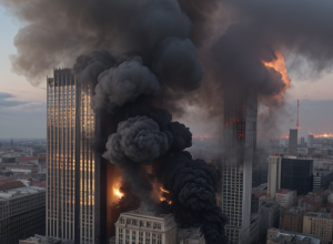 Incendiu major la un șantier de bloc turn în centrul Berlinului