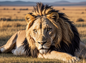 Pradă neobișnuită: Un leu din Masai Mara a furat un obiectiv foto