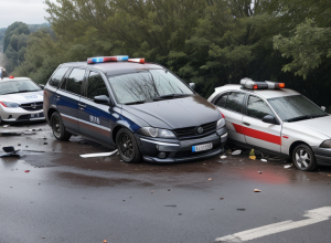 Accident grav în Germania: Un șofer a căzut cu mașina de pe un terasament și a fost rănit serios