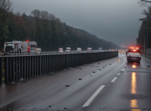 Accident pe autostrada A8 în Germania: Cinci persoane rănite din cauza acvaplanării
