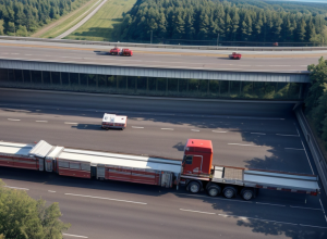 Accident pe autostrada A24 din Germania: Un TIR cu 640 de porci a blocat traficul