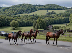 Cai evadați au blocat traficul pe o stradă din Stolberg, Germania