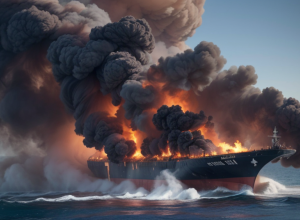 Explozie şi incendiu pe un cargobot în largul coastei Indiei: patru marinari sunt dispăruţi