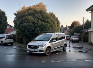Accident în Germania: Șoferiță a lovit o mașină parcată în timp ce dădea cu spatele