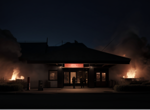 Incendiator filmat de camere: A dat foc unui restaurant în Australia și apoi a luat foc el însuși