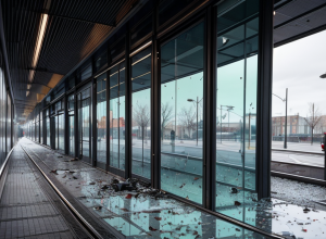 Vandalism la o stație de tramvai din Mannheim: Poliția caută suspectul