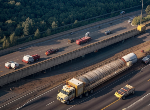 Accident grav pe autostrada A2 în Germania: O cisternă a scurs tone de ulei, traficul este blocat