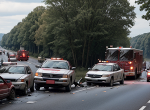 Accident în lanț în Germania: Cinci mașini implicate, drum blocat la Bedburg-Hau