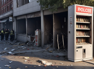 Explozie la un automat de țigări în Germania: Autorii necunoscuți au fugit cu marfa și banii