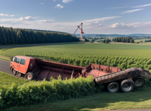 Tractor răsturnat în Germania: Șofer de 16 ani rănit, pagube de 70.000 euro