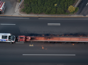 Rostock: Șofer necunoscut a vărsat lichid pe stradă, provocând haos și blocarea circulației