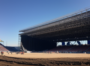 La Nürburgring se construiește scena masivă pentru Rock am Ring: 1500 de tone de oțel utilizate