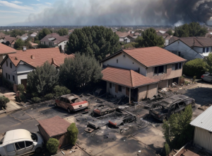 Incendiu puternic în Germania: O anexă a unei case și o mașină nouă, distruse de flăcări, pagube de 250.000 euro