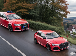 Adolescenți cu un Audi de 400 CP s-au răsturnat în Germania: un pasager de 17 ani, rănit grav