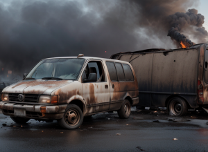 Incendiu în Dresda: O furgonetă DHL a ars, aproape toate coletele, de 90, fiind distruse