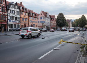 Accident în Bergneustadt, Germania: Adolescentă de 15 ani, rănită după coliziunea microcarului cu un Volkswagen