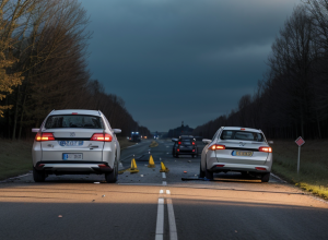 Accident grav în Germania: Trei răniți după o coliziune frontală pe drumul L395