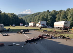 Accident grav în Germania: O remorcă cu oameni s-a răsturnat în Saxonia, 11 răniți