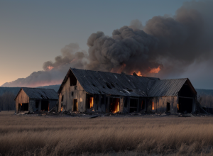 Incendiu puternic la o șură lângă Frankenhardt: pagube de 150.000 de euro