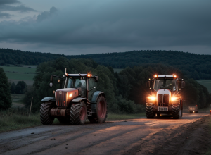 Accident Grav cu Tractor în Germania: Șoferul (57 de ani) Rănit Serios la Idar-Oberstein