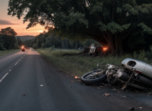 Accident Mortal în Germania: Motociclist de 60 de ani a decedat după impactul cu un copac