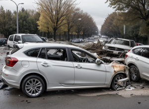 Șofer beat pe Porsche, implicat într-un accident violent în Stuttgart: A lăsat în urmă un câmp de epave