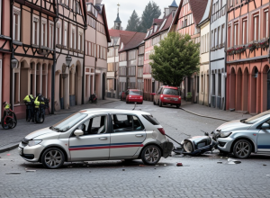 Copil de 9 ani, rănit grav într-un accident în Germania în timp ce mergea cu trotineta