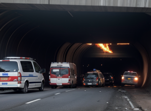 Accident grav în tunel în Germania: Șoferița folosea telefonul mobil și a provocat o coliziune cu trei mașini