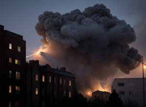 Incendiu major în Bremen: Acoperișul unui bloc de locuințe a luat foc, pompierii au intervenit cu forțe semnificative
