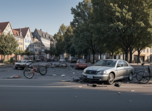 Accident în Hude, Germania: Șoferița (31) nu a văzut biciclistul (83) la viraj