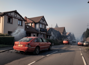 Incendiu în Finnentrop: Pompierii au stins rapid un autoturism în flăcări