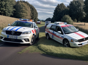 Femeie de 20 de ani, rănită în Germania după ce mașina i s-a răsturnat în urma unei manevre de evitare