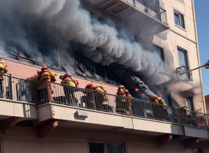 Incendiu pe un balcon în Berlin: Locatari evacuați, poliția investighează o posibilă incendiere intenționată