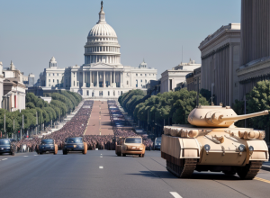 Zeci de tancuri americane pe străzile din Washington: Explicația din spatele imaginilor neobișnuite