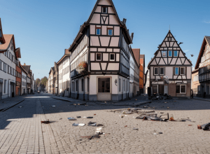 Automat de țigări aruncat în aer în Altenburg: Infractorii au furat marfă și au provocat pagube mari