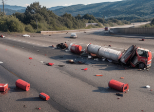 Haos cu Cola pe autostrada A7 din Germania: un camion a pierdut peste 100 de lăzi, trafic blocat pe kilometri