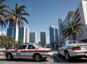 Escaladare în Miami: Polițistul a tras de pe capota mașinii în timpul unei urmăriri periculoase