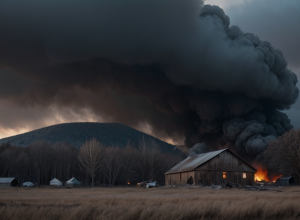 Incendiu violent la o fermă din Germania: Zeci de vite au pierit, pagube de 700.000 de euro