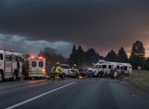 Accident grav în Germania, lângă Freiburg: Motociclist rănit grav în coliziune cu un autobuz