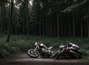 Urmărire periculoasă în Germania: Motociclist beat fugea de poliție, s-a prăbușit și a fost prins