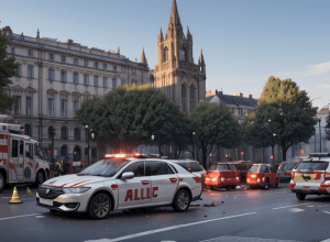 Accident în Freiburg: Șofer de 83 de ani a intrat în plin într-un șir de stâlpișori