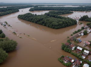 Inundații devastatoare în China de Sud: Mii de oameni fug din calea taifunului și ploilor