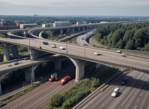 Accident mortal în Germania: Un camion a ars pe un pod pe A5, autostrada este blocată