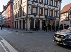 Alertă în Germania: Un bărbat a tras cu arma asupra polițiștilor în Luisenthal, un ofițer a fost rănit