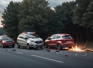 Accident grav în Germania: Șofer tânăr nu a acordat prioritate la intersecție, patru răniți, unul în stare gravă